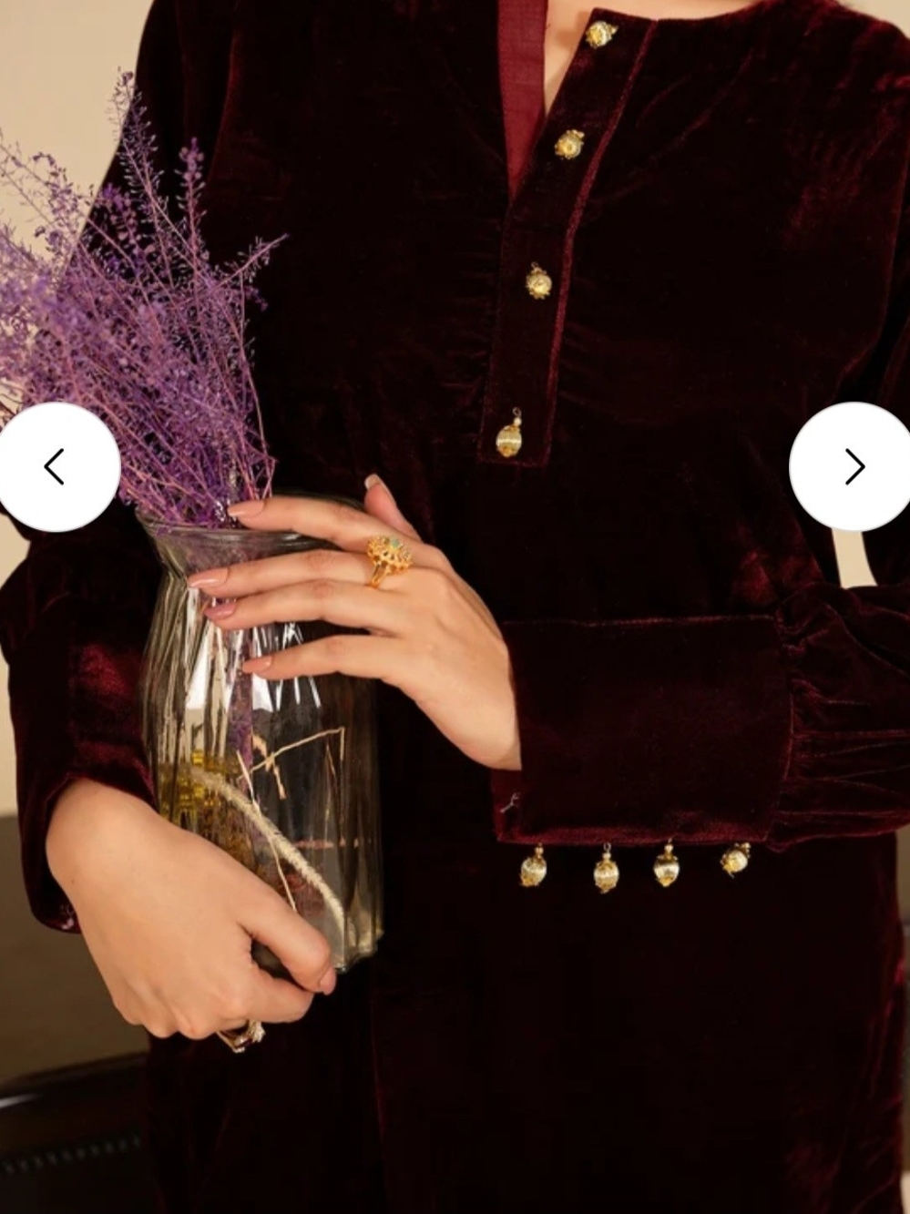 Pakistani Two Pcs Velvet Dress.